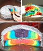 rainbow flower cake