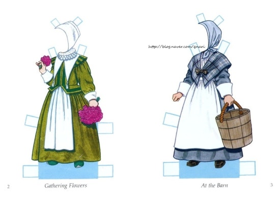 종이인형 (Little Pilgrim Girl) : 네이버 블로그