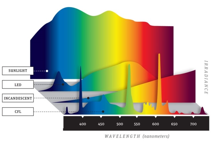 나는 led 조명이 싫어요 네이버 블로그 6500k spectrum chart