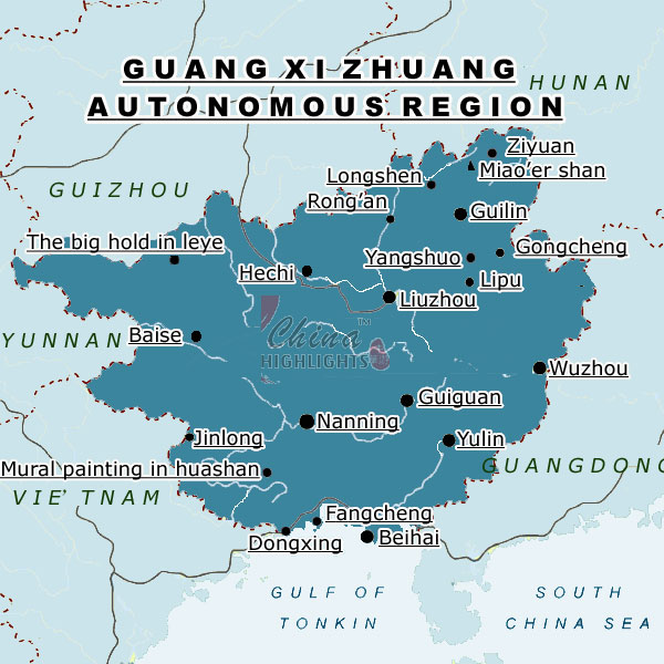 중국 광서(광시)성의 지도와 소개 (maps of Guangxi province) 네이버 블로그